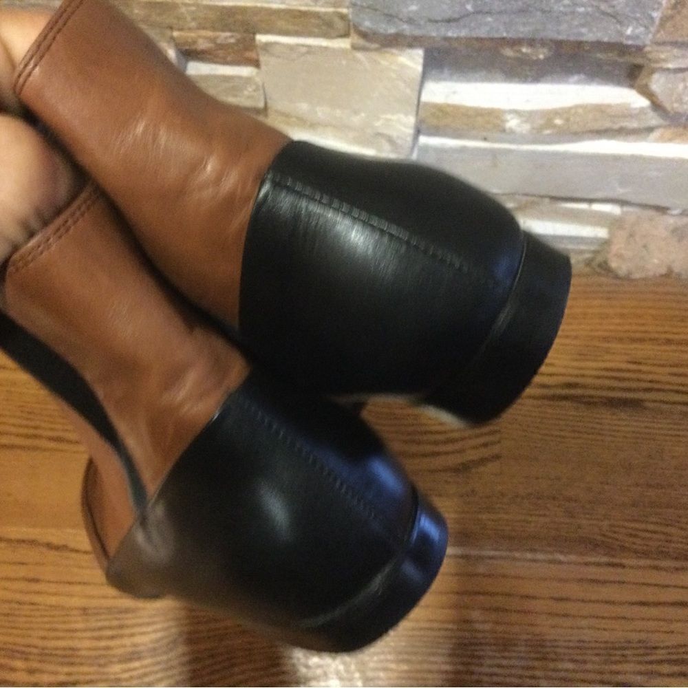 BALENCIAGA Leather Colorblock Pattern Chelsea Boots - Picture 10 of 11